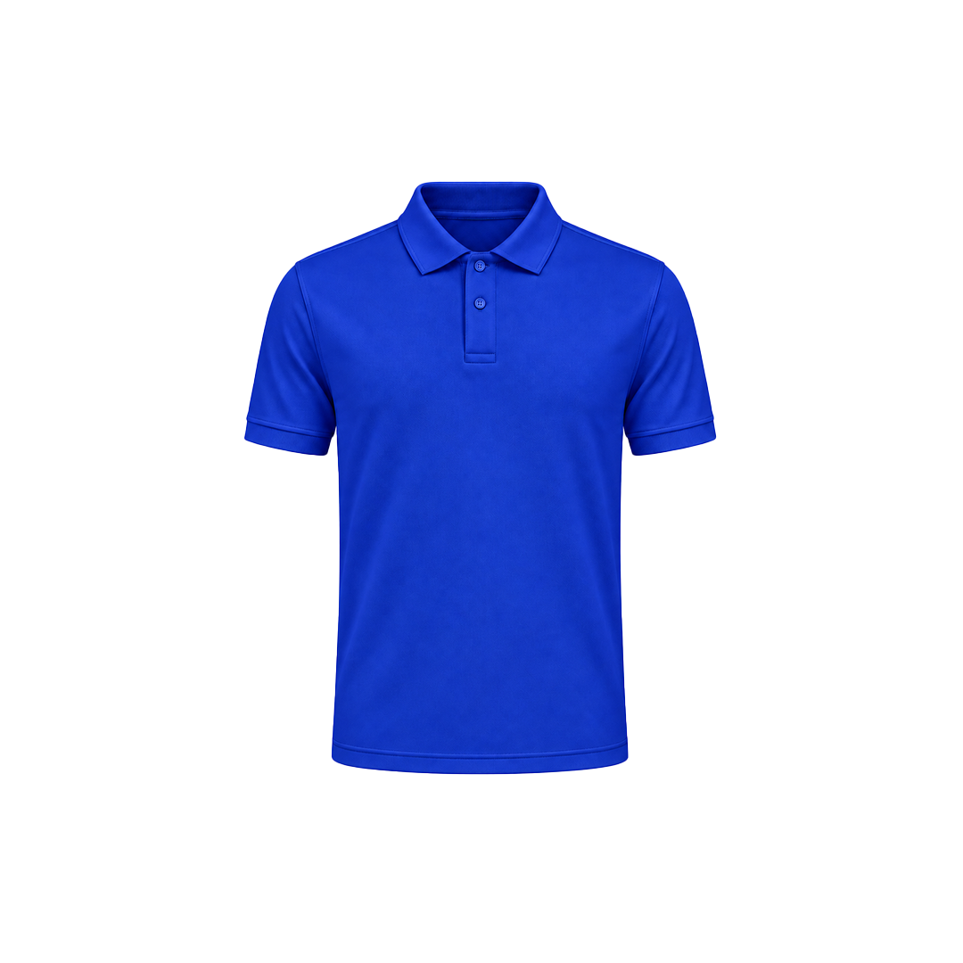 Royal Blue Honeycomb Polo Cotton