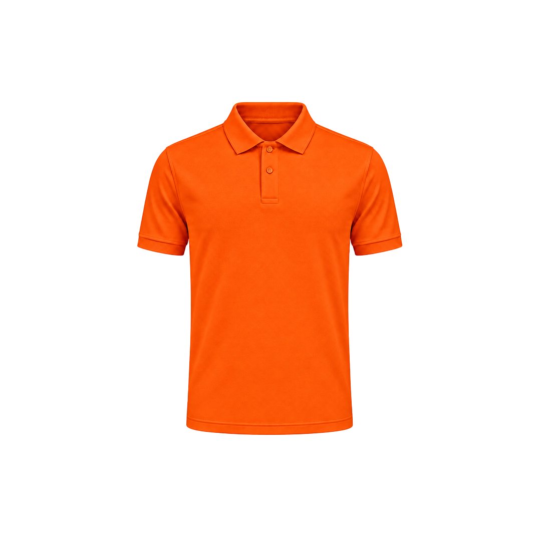 Orange Honeycomb Polo Cotton