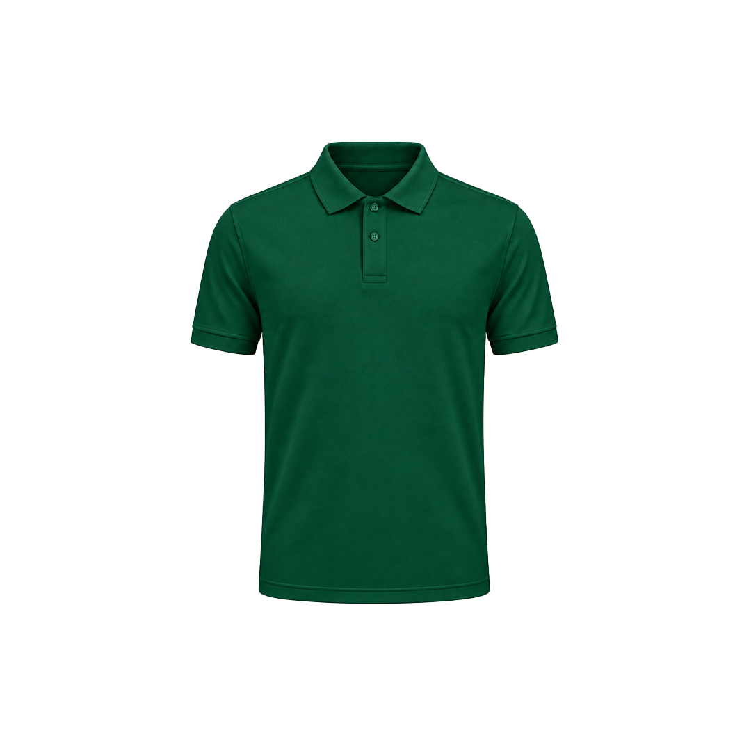 K. Green Honeycomb Polo Cotton