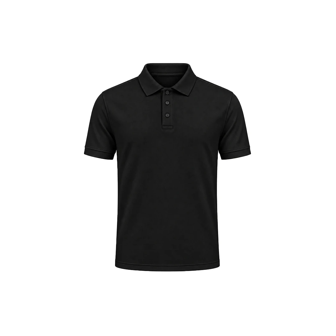 Black Dryfit Polo Polycotton